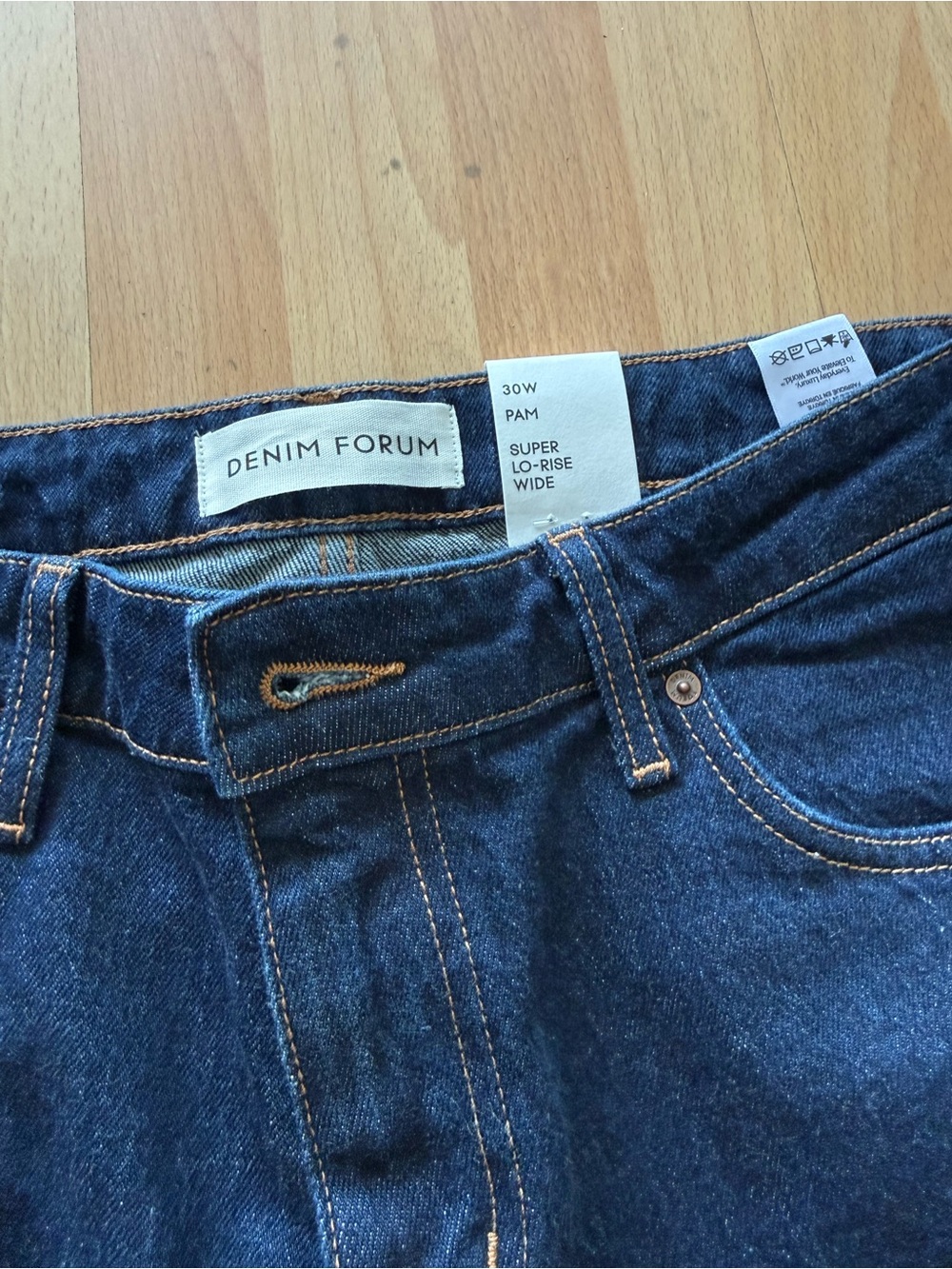 Denim forum -Pam super lo rise wide leg jeans